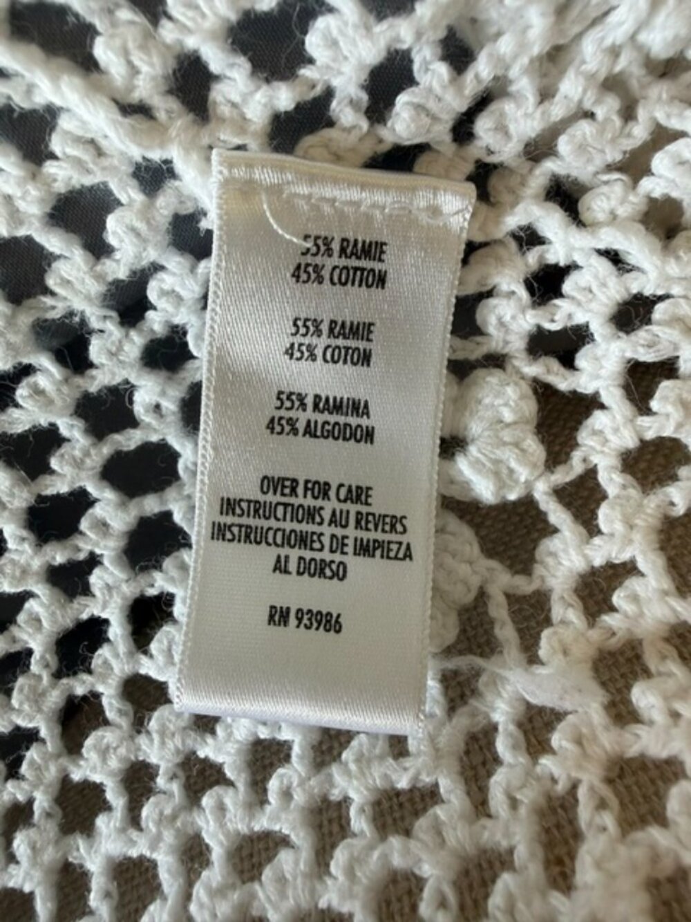 Vintage Casual Corner Crochet White Cardigan Womens Large Y2K Cottagecore FairyV - Picture 7 of 11